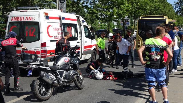Sarıyer'de yunus polisi kaza yaptı