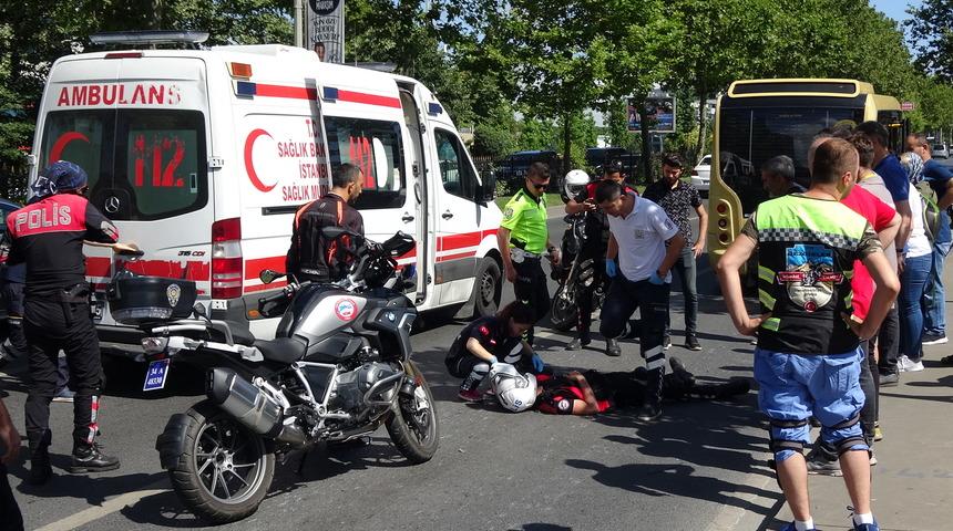 Sarıyer'de yunus polisi kaza yaptı