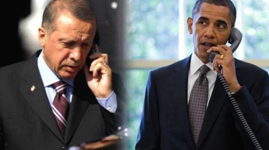 Erdoğan ile Obama telefonda g&ouml;r&uuml;şt&uuml;
