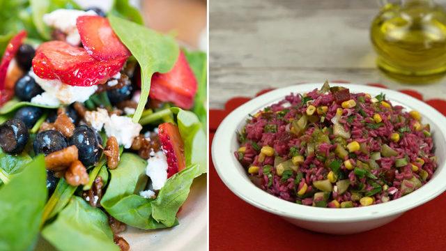 Yaz akşamlarına yakışır 5 salata tarifi