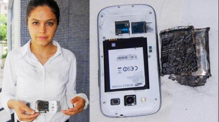 Cep telefonu konuşurken bomba gibi patladı