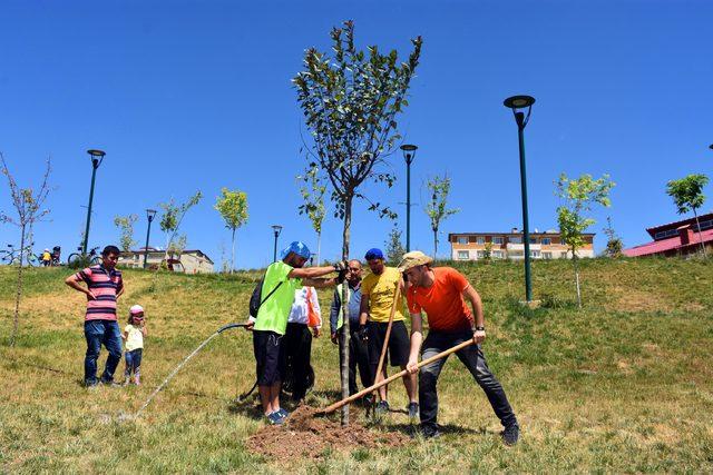 'Dünya Barış Ormanları'nı kurmak için otostopla il il geziyor