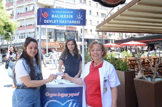 Balıkesir’de organ bağışı için stant açıldı