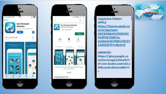 Büyükçekmeceliler geri dönüşüm için mobil uygulama kullanıyor