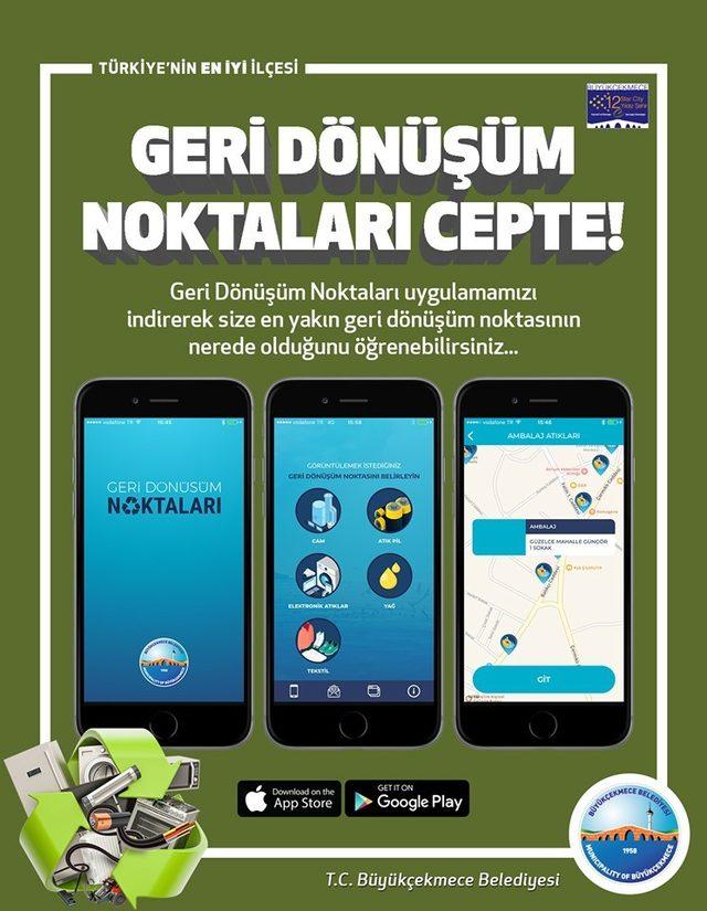 Büyükçekmeceliler geri dönüşüm için mobil uygulama kullanıyor