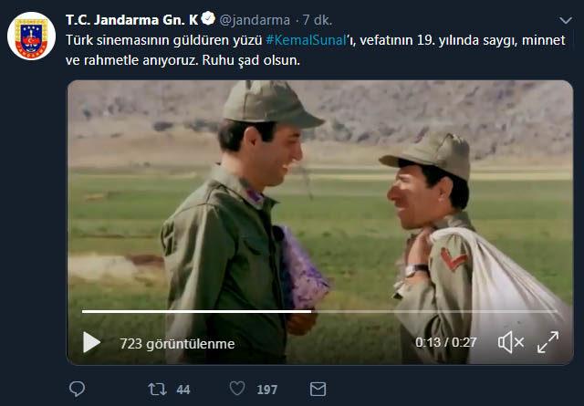 Emniyet ve jandarmadan 'Kemal Sunal' mesajı