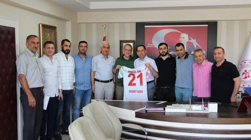 Amed Sportif Faaliyetleri yeni y&ouml;netiminden Demir&rsquo;e ziyaret
