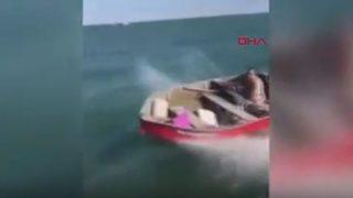 Alkollü kaptan, tekneye böyle çarptı