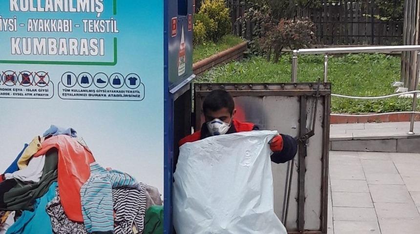 İzmit&rsquo;te tonlarca tekstil atığı toplanıyor