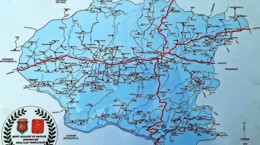 Ara&ccedil; il&ccedil;esinin haritası bastırıldı