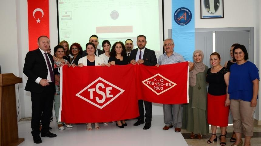 AÜ Kumluca Sağlık Bilimleri Fakültesi, TS EN ISO 9001:2015 Kalite Belgesi aldı