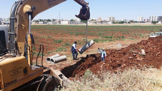 ŞUSKİ, Hilvan Korçik Deresindeki kanalizasyon hattını yeniledi