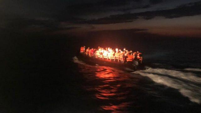 Enez açıklarında 73 düzensiz göçmen yakalandı