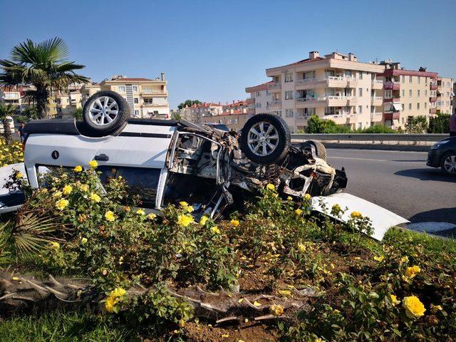 Takla atan otomobilde can pazarı