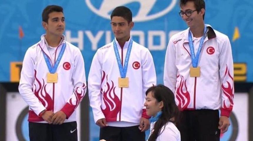 Klasik Yay Erkek Milli Takımı, Ok&ccedil;uluk D&uuml;nya Kupası&rsquo;nda altın madalya kazandı