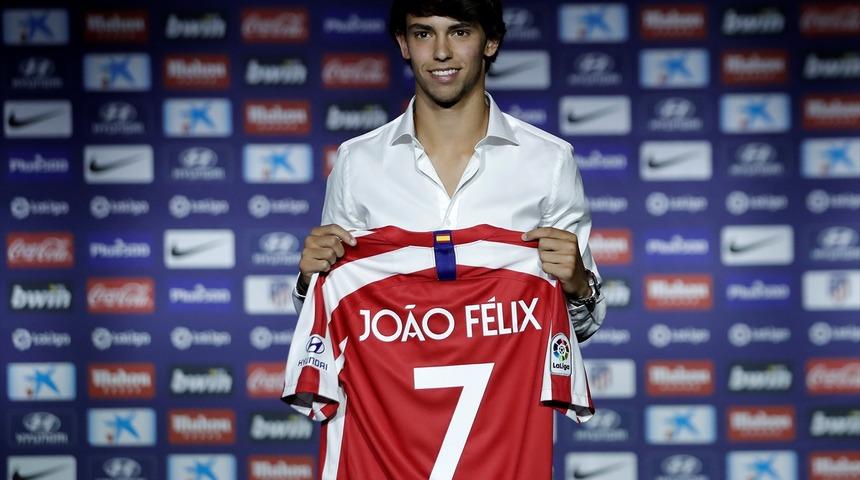 Atletico Madrid rekor transferi Joao Felix'i tanıttı