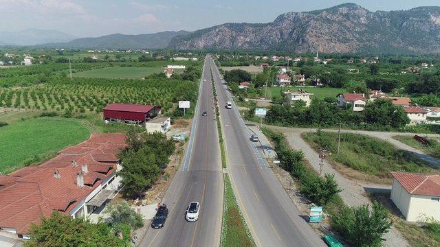 Dalyan turistik yolu asfalta kavuştu