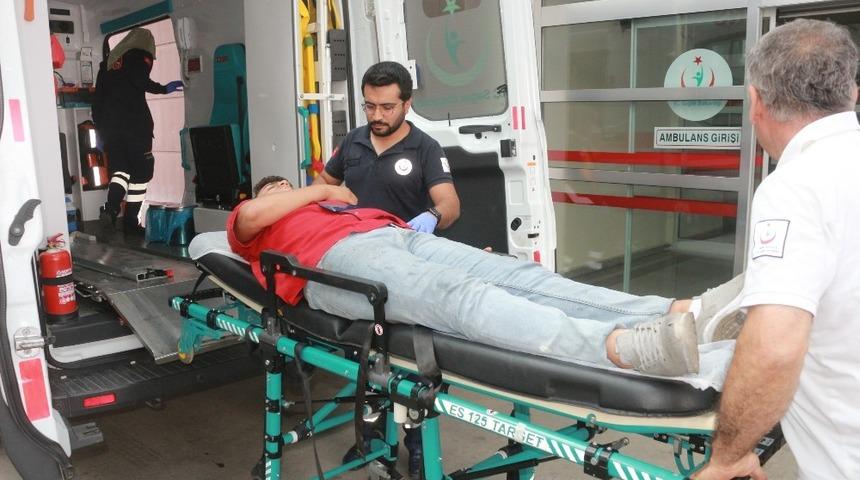 Devrilen elektrikli bisikletin sürücüsü yaralandı