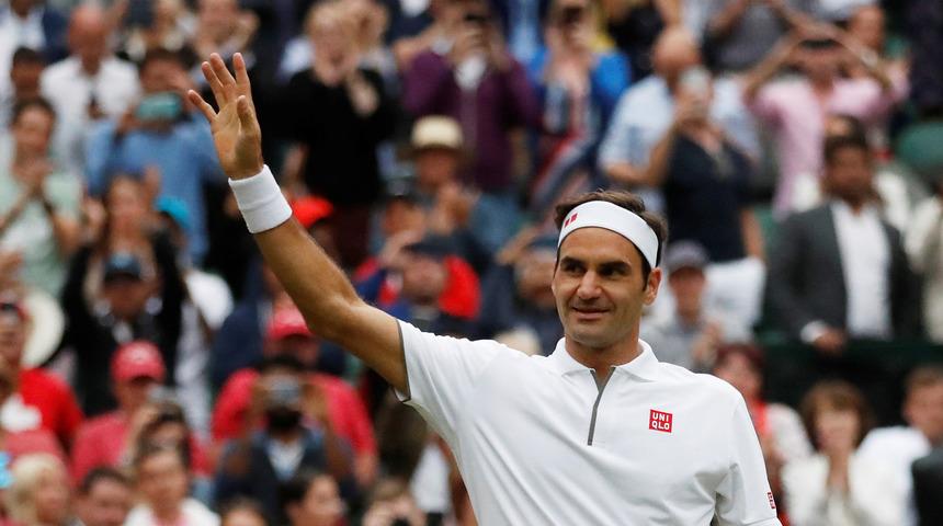 Federer, Wimbledon'da çeyrek finalde