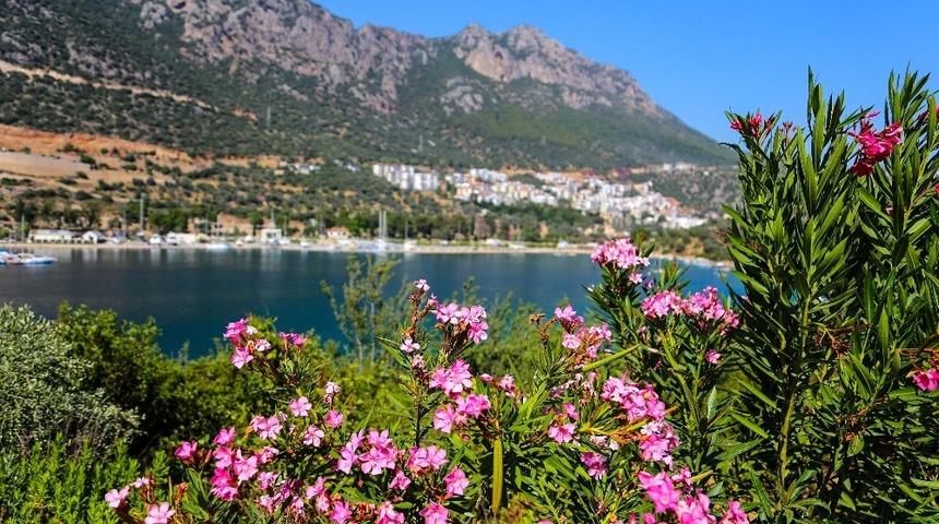 Kaş sokakları rengarenk