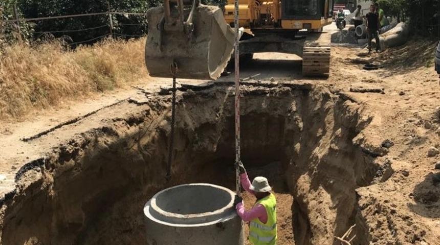 Bağarası kanalizasyona kavuşuyor