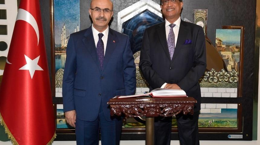 Hindistan B&uuml;y&uuml;kel&ccedil;isi Sanjay Bhattacharyya&rsquo;dan Vali Demirtaş&rsquo;a ziyaret