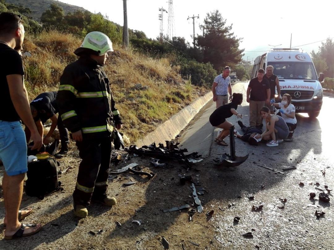 Bodrum&rsquo;da kaza: 2 yaralı