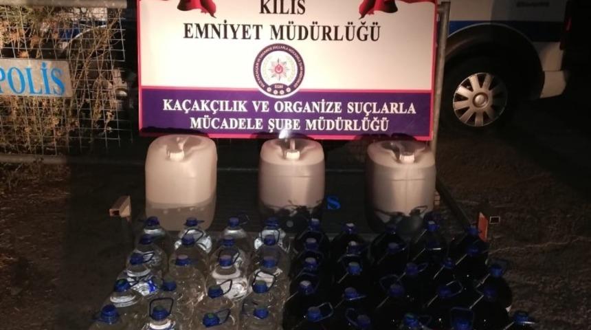 Kilis’te kaçak içki operasyonu