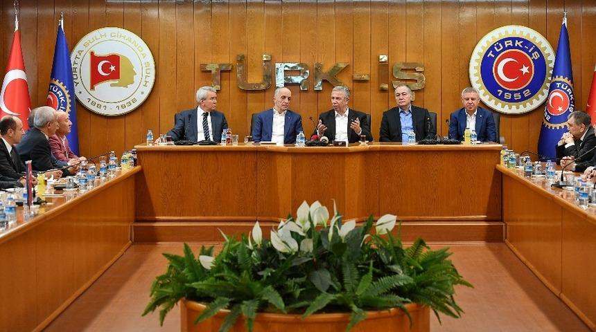 Başkan Mansur Yavaş&rsquo;tan T&Uuml;RK-İŞ&rsquo;e ziyaret