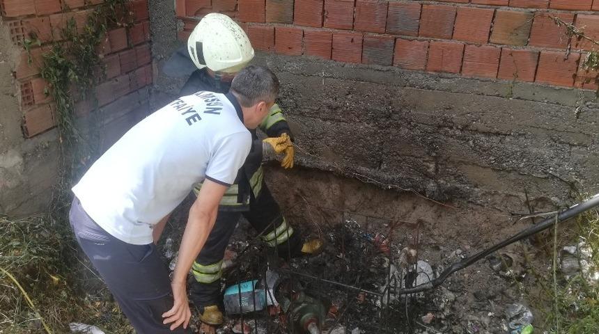 Bafra&rsquo;da &ccedil;&ouml;p yangını