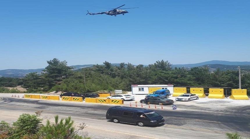 &Ccedil;anakkale trafiğine havadan denetim