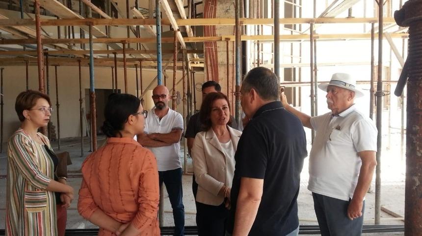 Başkan K&ouml;se K&uuml;lt&uuml;r Merkezi inşaatında incelemelerde bulundu