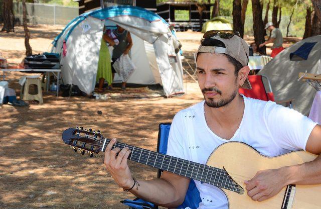 Datça'da çadırda tatil keyfi