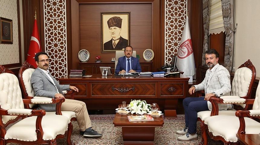 Eurasia Stone şirket sahibi Sel&ccedil;uk Kaptan, Vali Pehlivan&rsquo;ı ziyaret etti