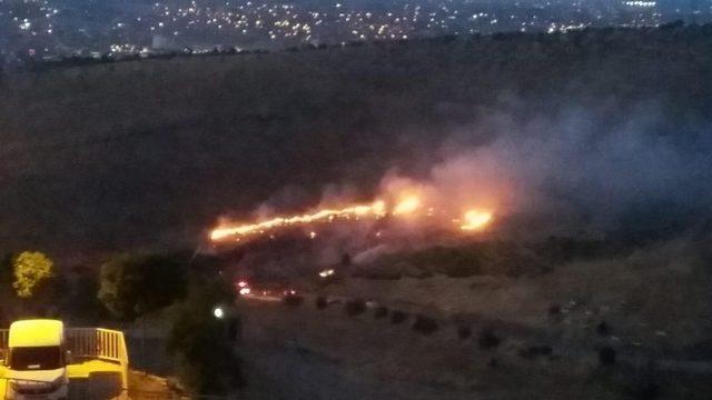 Bağ yangını korkuttu