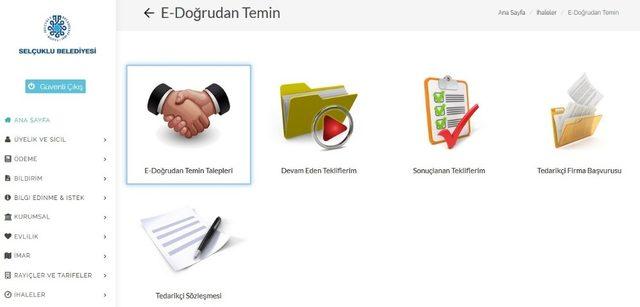 Selçuklu Belediyesi ‘e-Doğrudan Temin’ uygulamasıyla şeffaflığı sağlıyor