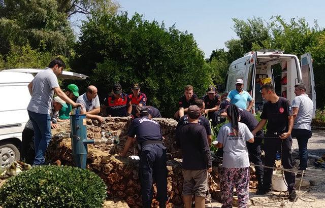 Su kuyusuna d&uuml;şen Alman, 1,5 saatte kurtarıldı 2