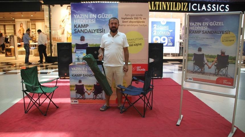 67 Burda AVM’den 350 TL Alışverişe Kamp Sandalyesi Hediye