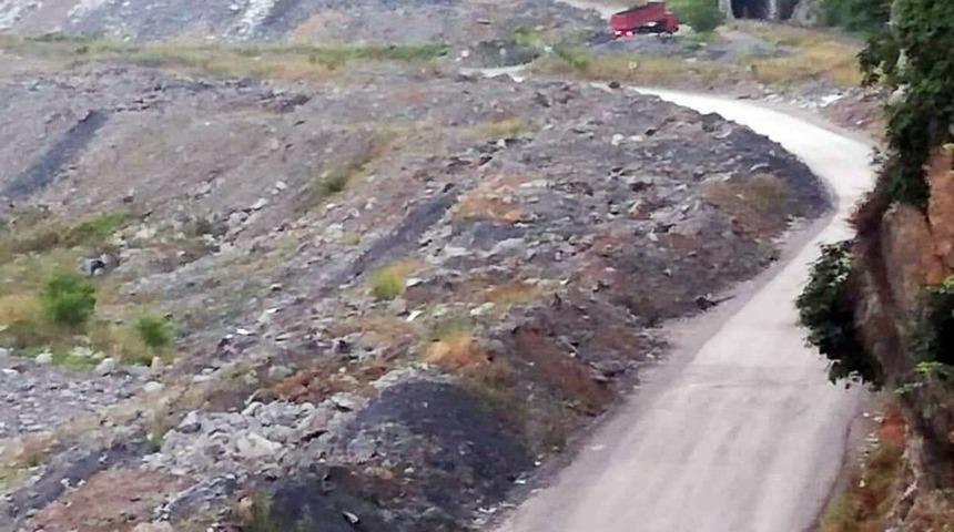 Sahile hafriyat döken kamyona ceza