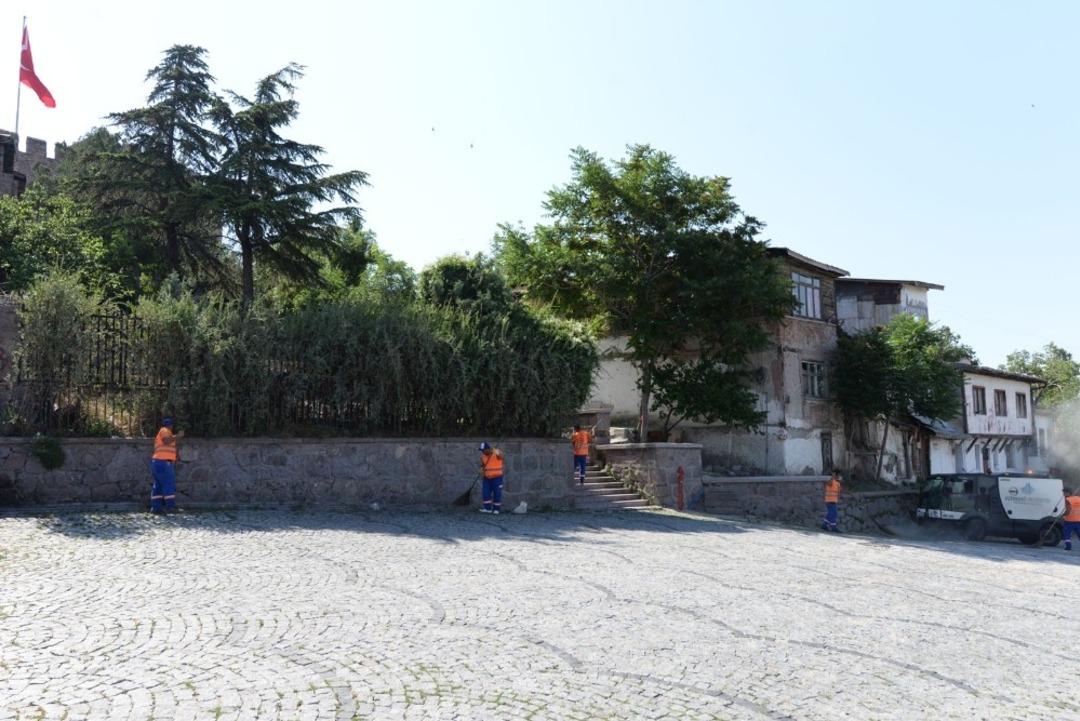 Ankara Kalesi&rsquo;nde detaylı temizlik