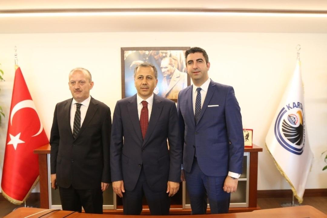 Vali Ali Yerlikaya&rsquo;dan Başkan G&ouml;khan Y&uuml;ksel&rsquo;e tebrik ziyareti