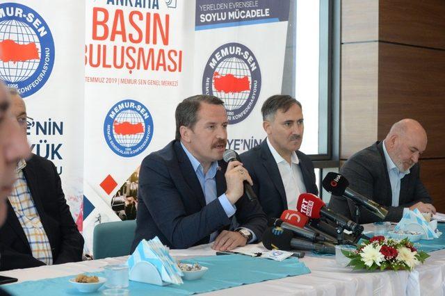 Memur-Sen Genel Başkanı Ali Yalçın: “Enflasyonun altında bir teklifi kabul edemeyiz”