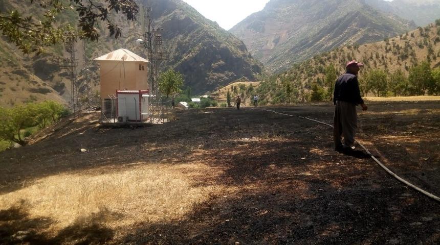 Hakkari&rsquo;de korkutan yangın