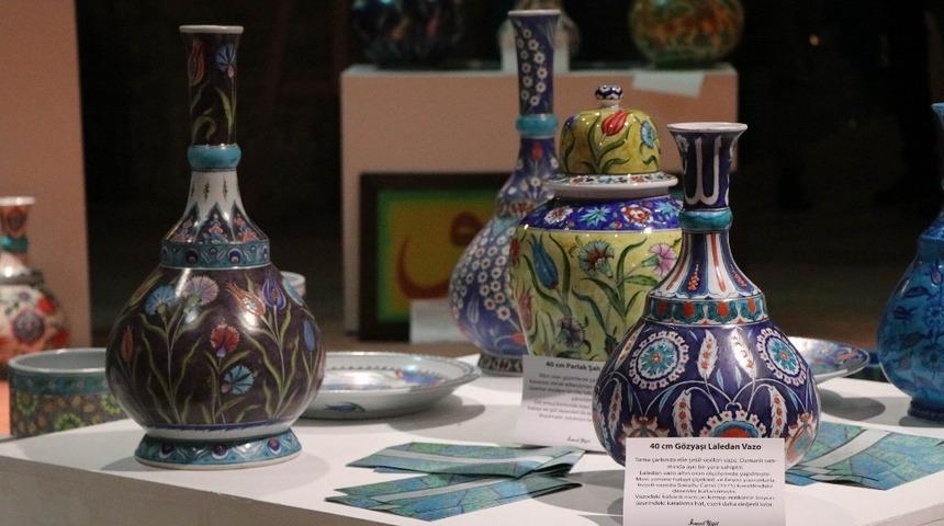 Çini ustası İsmail Yiğit 200 parçalık sergi açtı