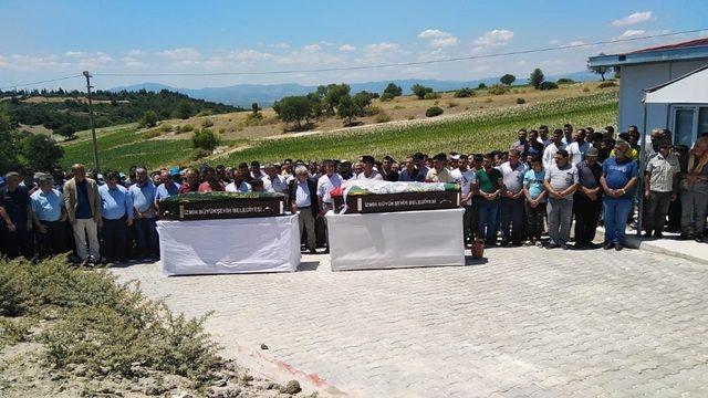 Yıldırım düşmesi sonucu ölen baba ve kızına en acı veda