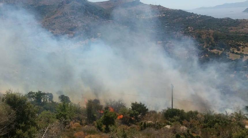 Bodrum'da korkutan yangın