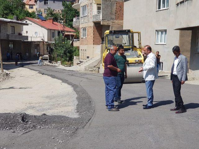 Hakkari Belediyesinden yol yapım çalışması