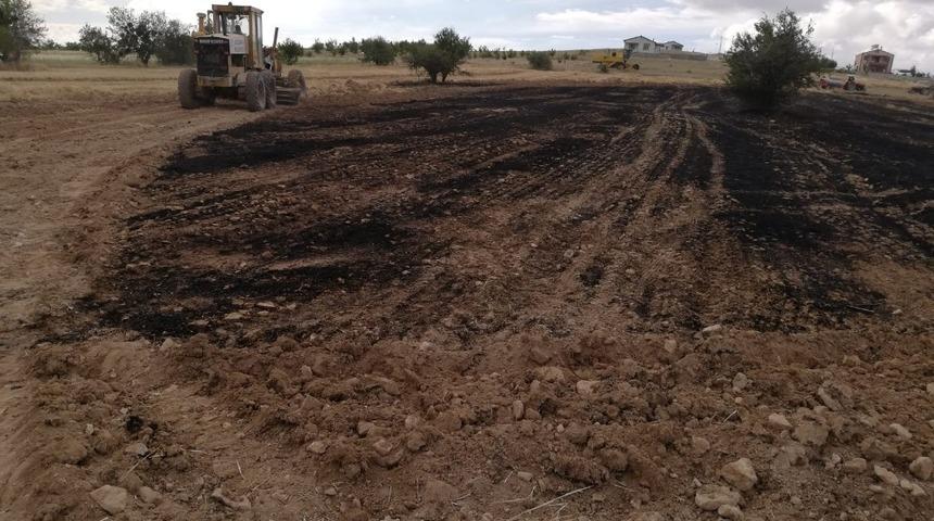 Hasat sırasında çıkan yangın kontrol altına alındı