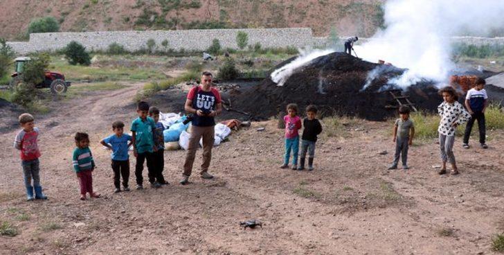 Erzincan'da ilk kez drone gören çocukların şaşkınlığı G1