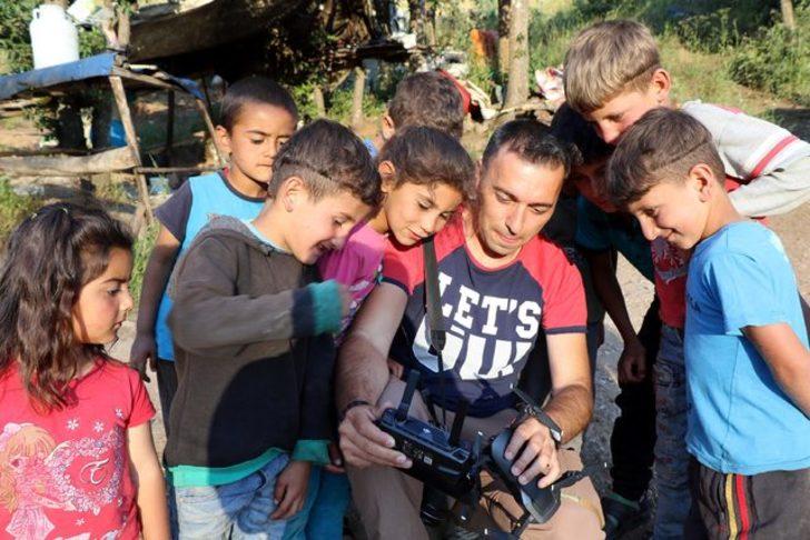 Erzincan'da ilk kez drone gören çocukların şaşkınlığı G2